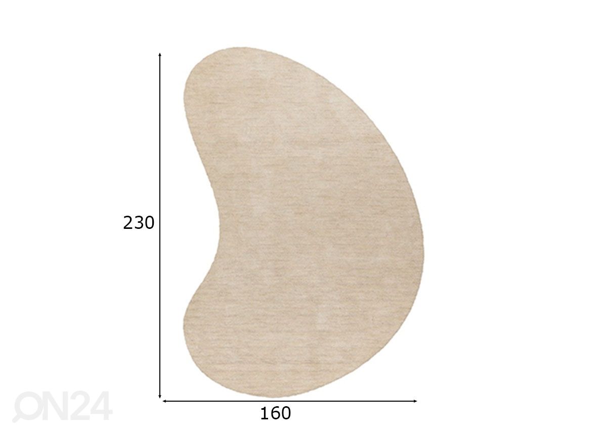 Matto Comfy 160x230 cm kuvasuurennos mitat