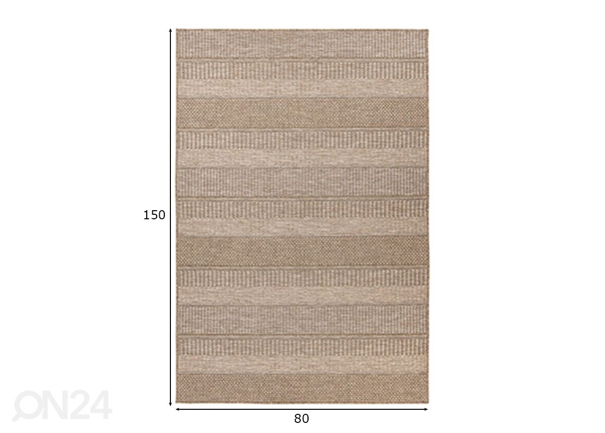 Matto Costa 303 Nature 80x150 cm kuvasuurennos mitat