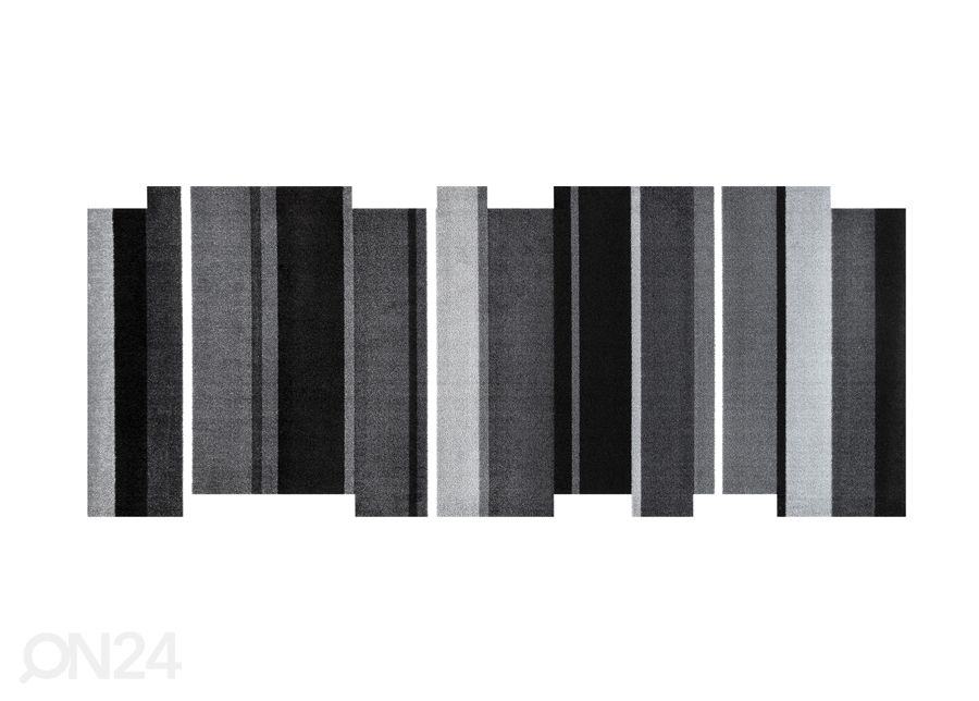 Matto DANCING STEPS BLACK 80x200 cm kuvasuurennos