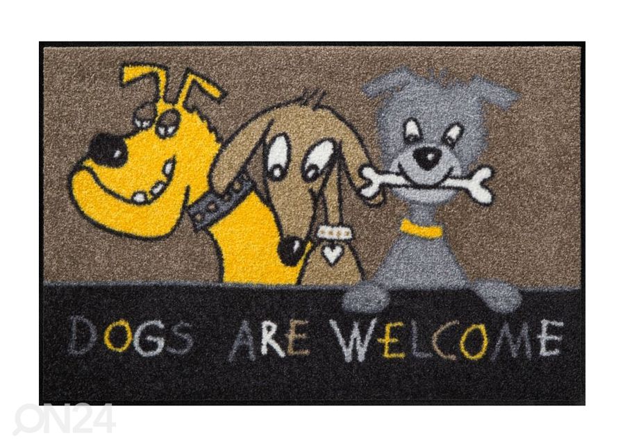 Matto DOGS ARE WELCOME 50x75 cm kuvasuurennos
