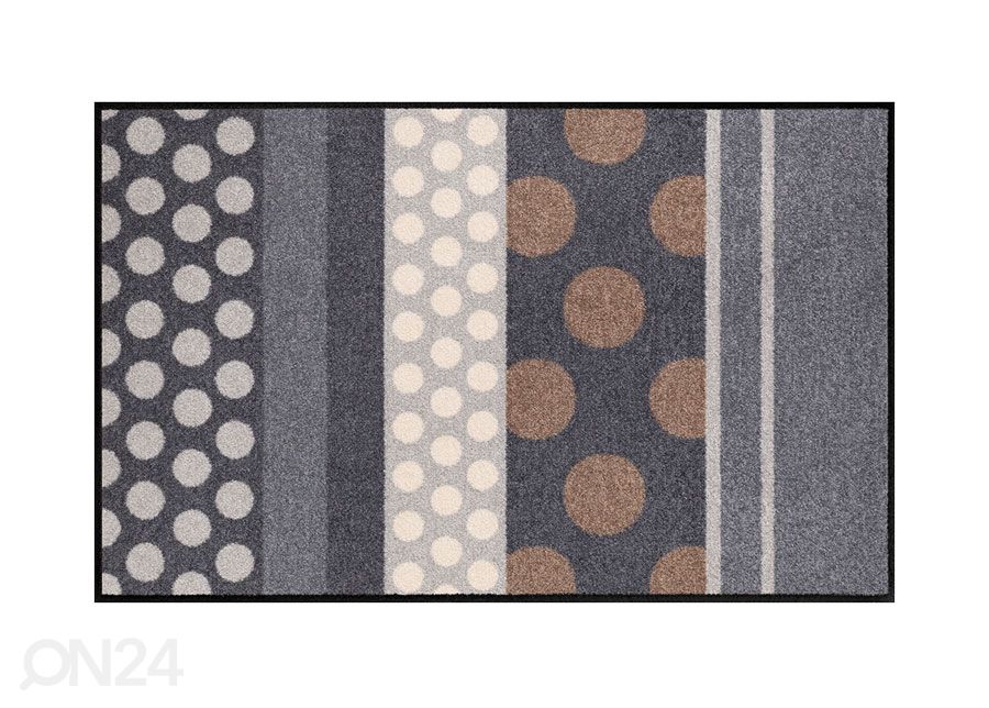 Matto GLAMOUR DOTS GRAU 75x120 cm kuvasuurennos