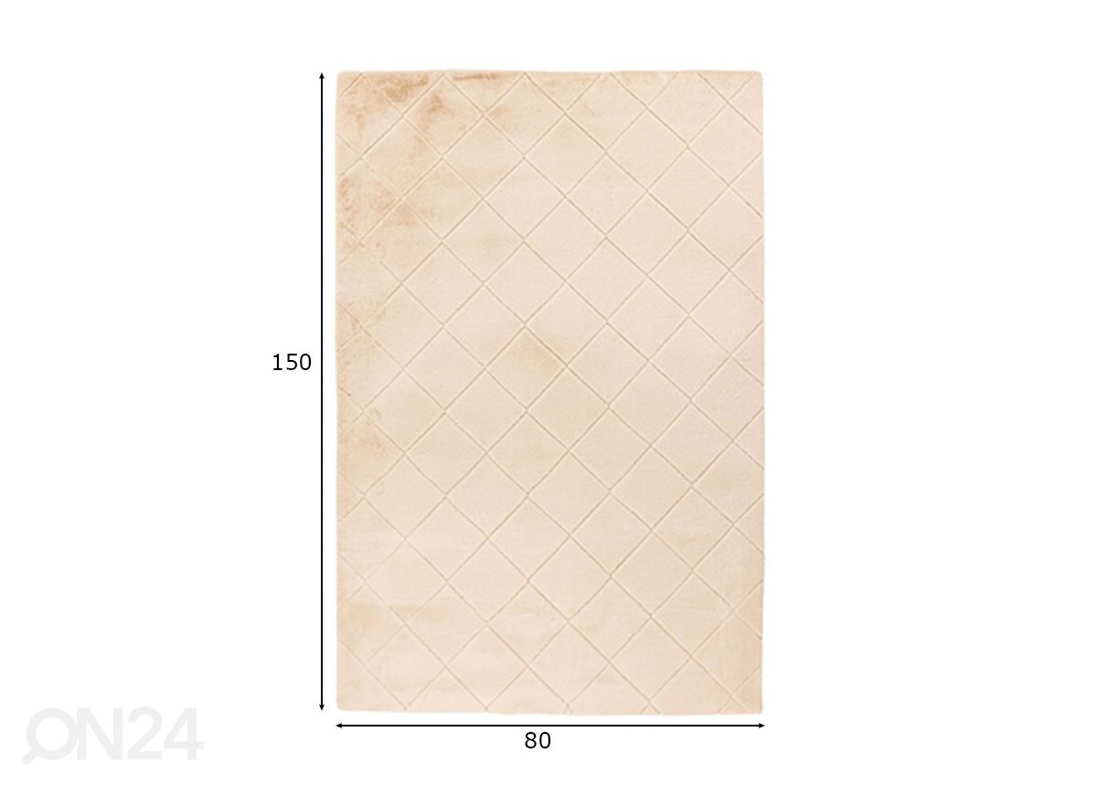 Matto Impulse Beige 80x150 cm kuvasuurennos mitat