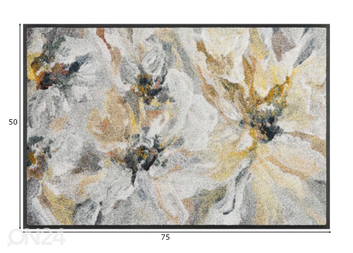 Matto La Fleur 50x75 cm kuvasuurennos mitat