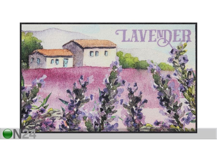 Matto Lavender Houses 50x75 cm kuvasuurennos