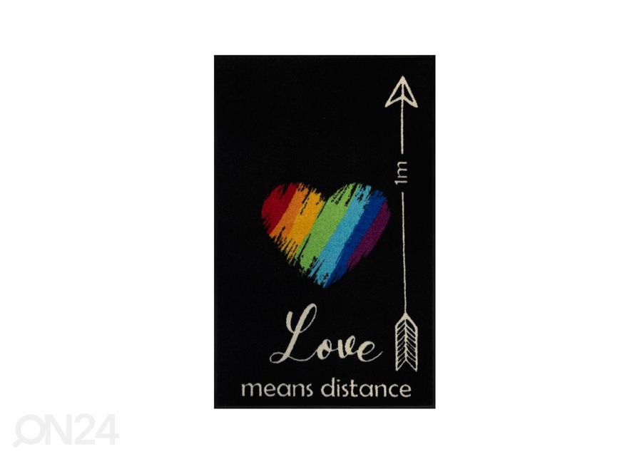 Matto Love means distance 75x120 cm kuvasuurennos