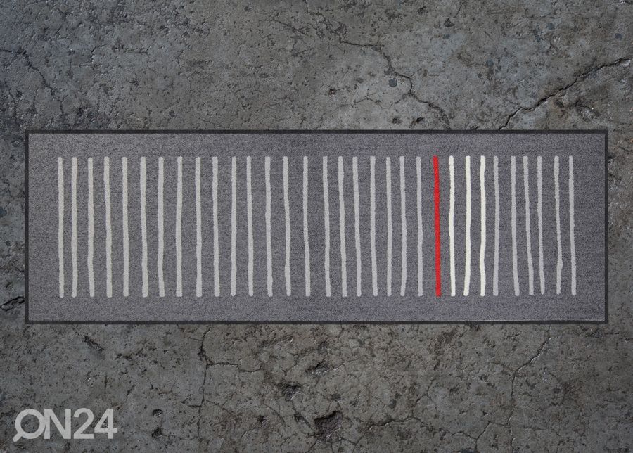 Matto Mikado graphite 60x180 cm kuvasuurennos