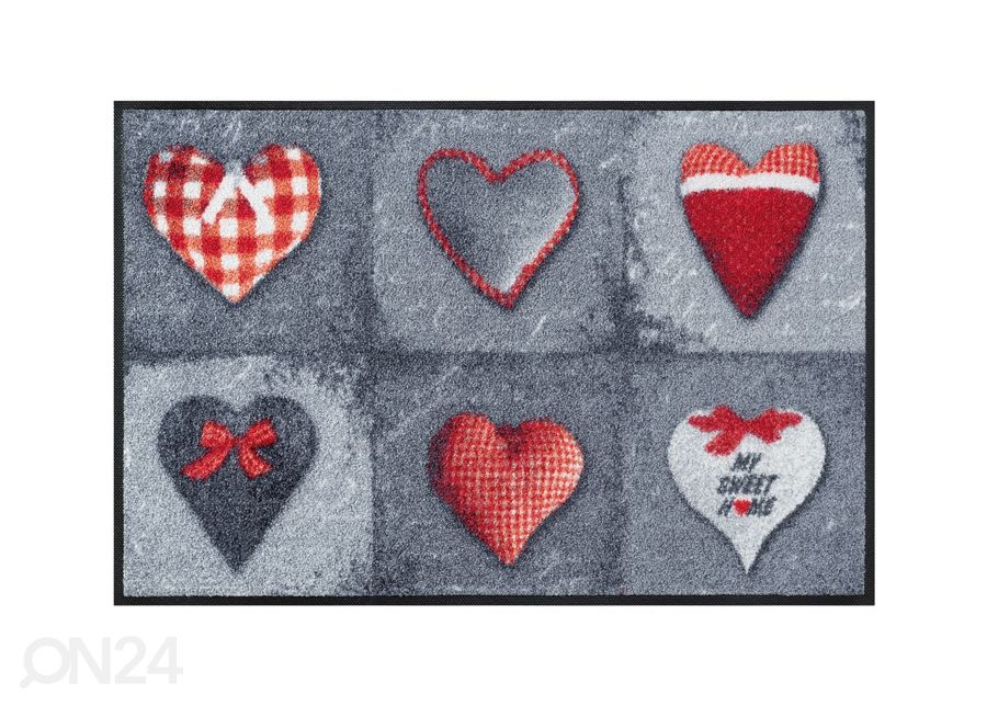 Matto MY SWEET HOME GREY 50x75 cm kuvasuurennos