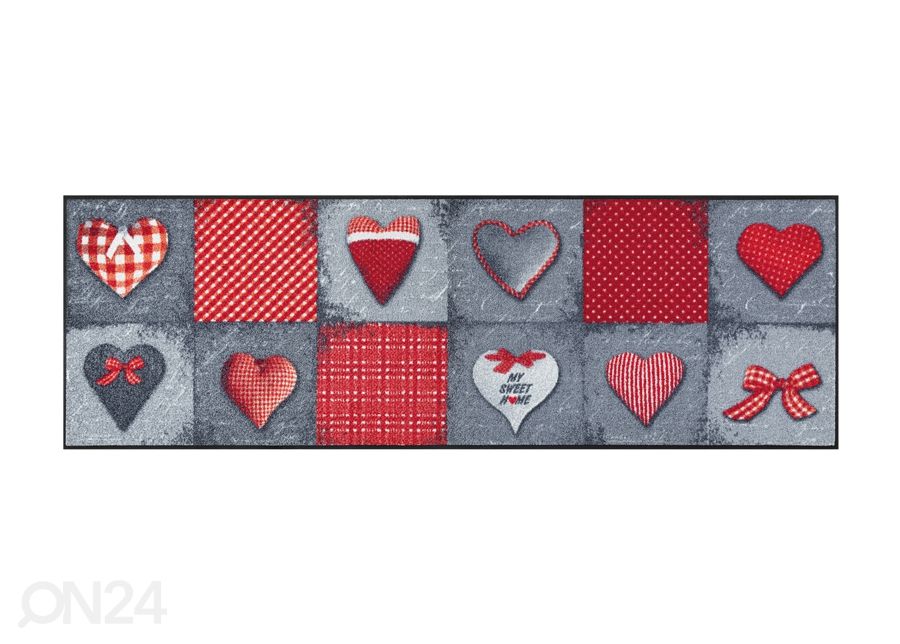 Matto MY SWEET HOME GREY 60x180 cm kuvasuurennos