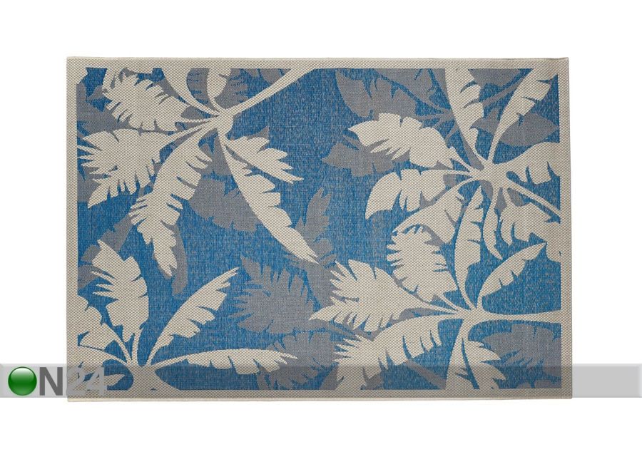 Matto Palms Blue 135x190 cm kuvasuurennos