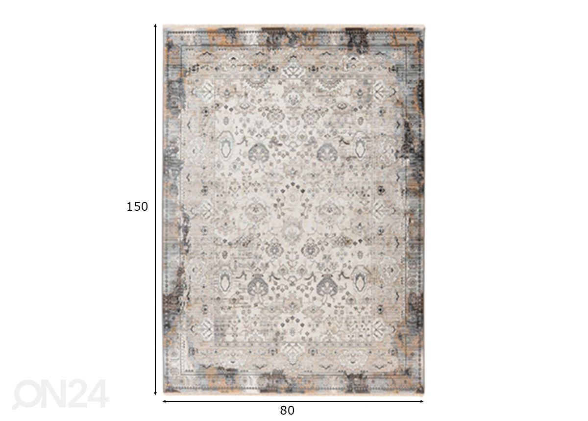 Matto Prime Silver 80x150 cm kuvasuurennos mitat