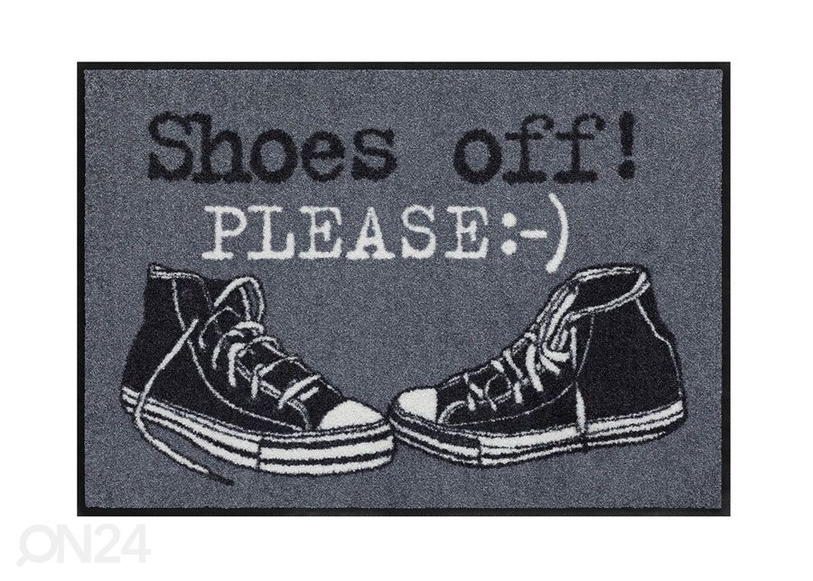 Matto SHOES OFF PLEASE 50x75 cm kuvasuurennos