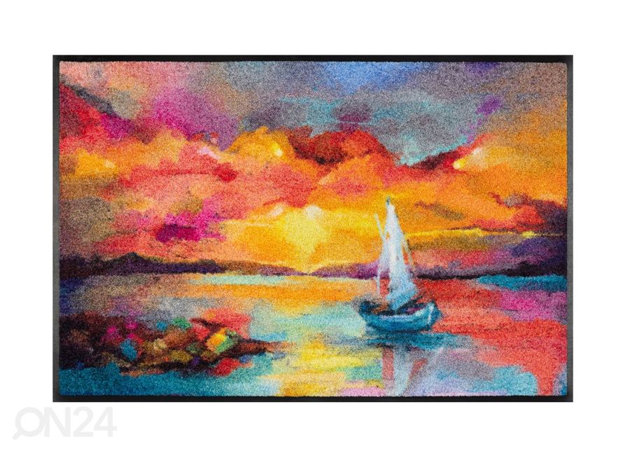 Matto Sunset Boat 50x75 cm kuvasuurennos