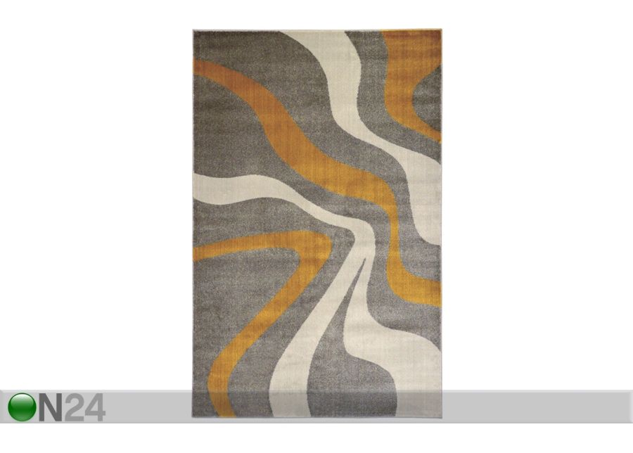 Matto Swirl Grey Yellow 80x150 cm kuvasuurennos
