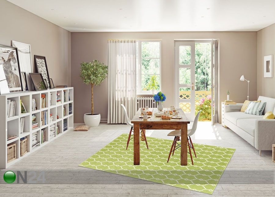 Matto Trellis Green 133x190 cm kuvasuurennos