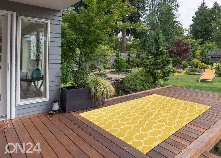 Matto Trellis Yellow 133x190 cm kuvasuurennos
