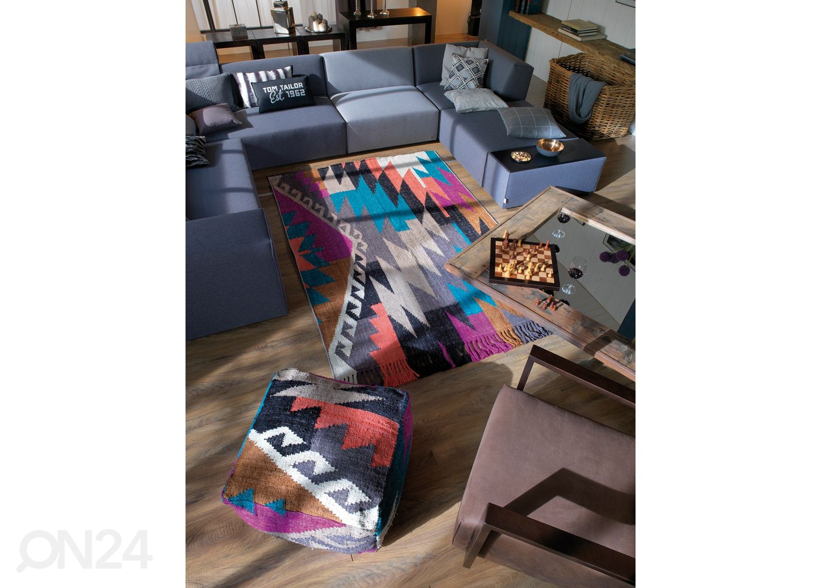 Matto Vintage Funcky Kelim 65x135cm kuvasuurennos