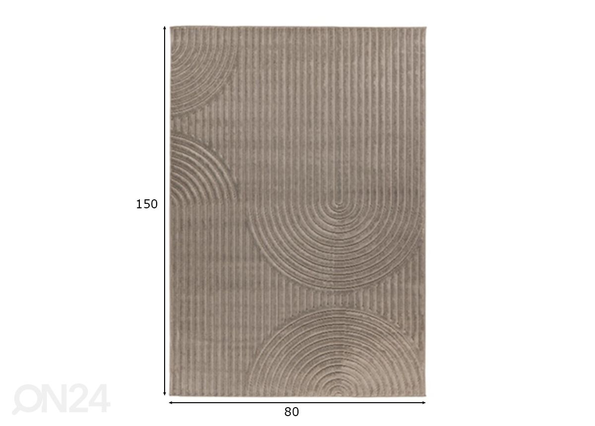 Matto Viva Silver 80x150 cm kuvasuurennos mitat