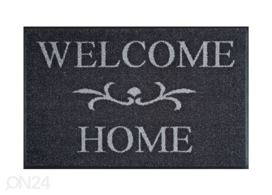 Matto WELCOME HOME ANTHRAZIT 50x75 cm kuvasuurennos
