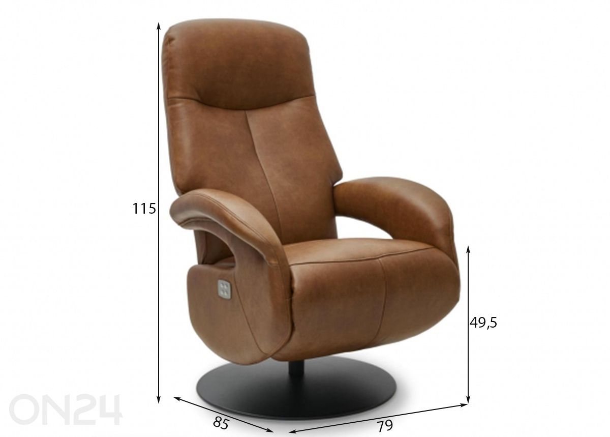 Mekanismituoli Bull recliner kuvasuurennos mitat