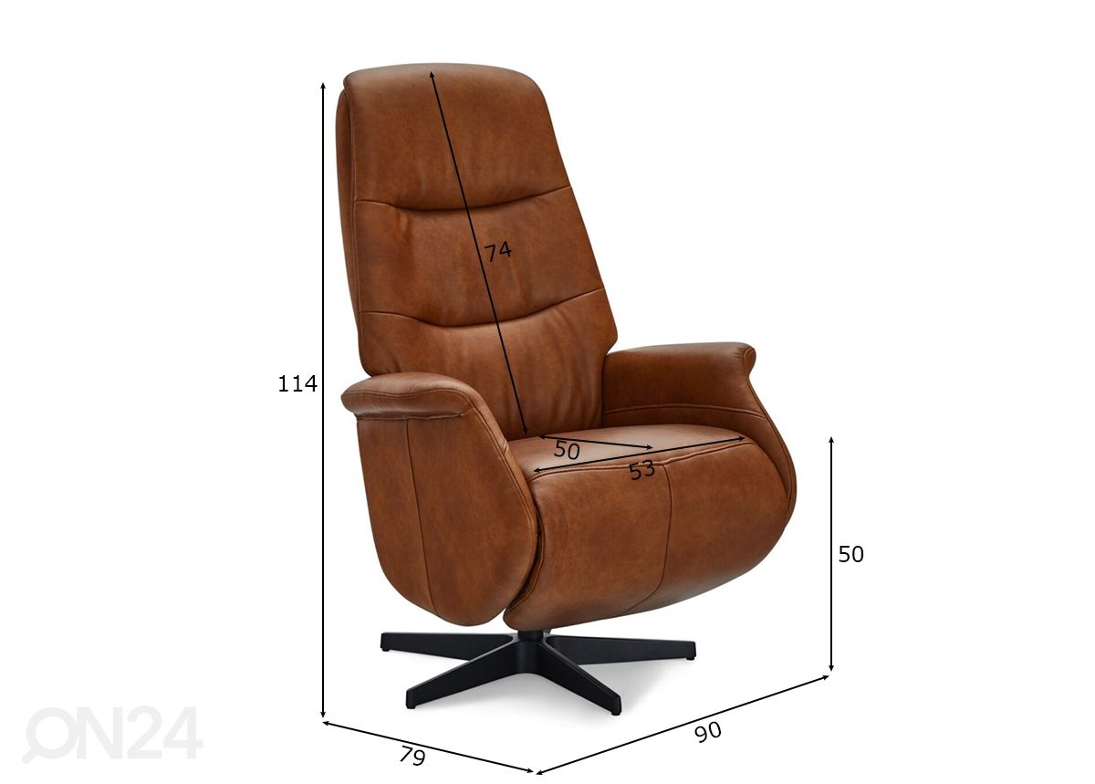 Mekanismituoli Delta recliner kuvasuurennos mitat