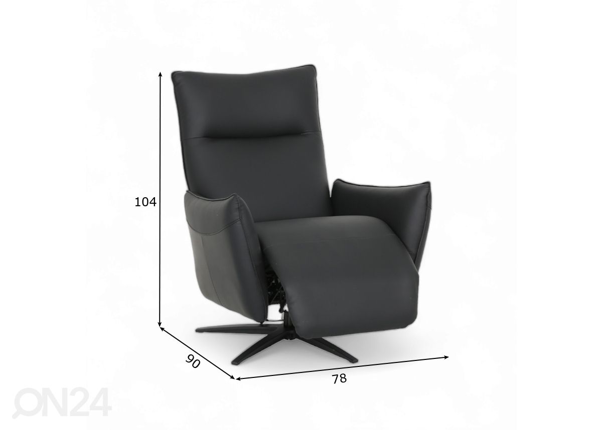 Mekanismituoli Lia recliner kuvasuurennos mitat