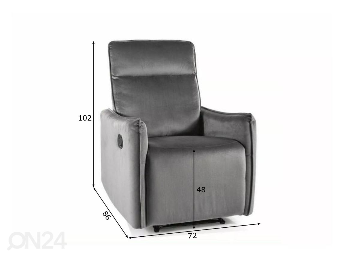 Mekanismituoli recliner kuvasuurennos mitat