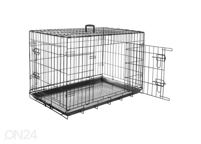 Metallihäkki Keo XL 70 x 109 x 76 cm musta kuvasuurennos