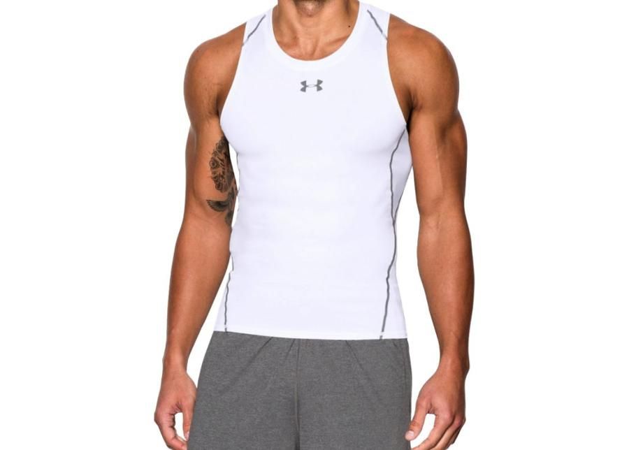 Miesten hihaton kompressiopaita Under Armour HeatGear Compression Tank M 1271335-100 kuvasuurennos