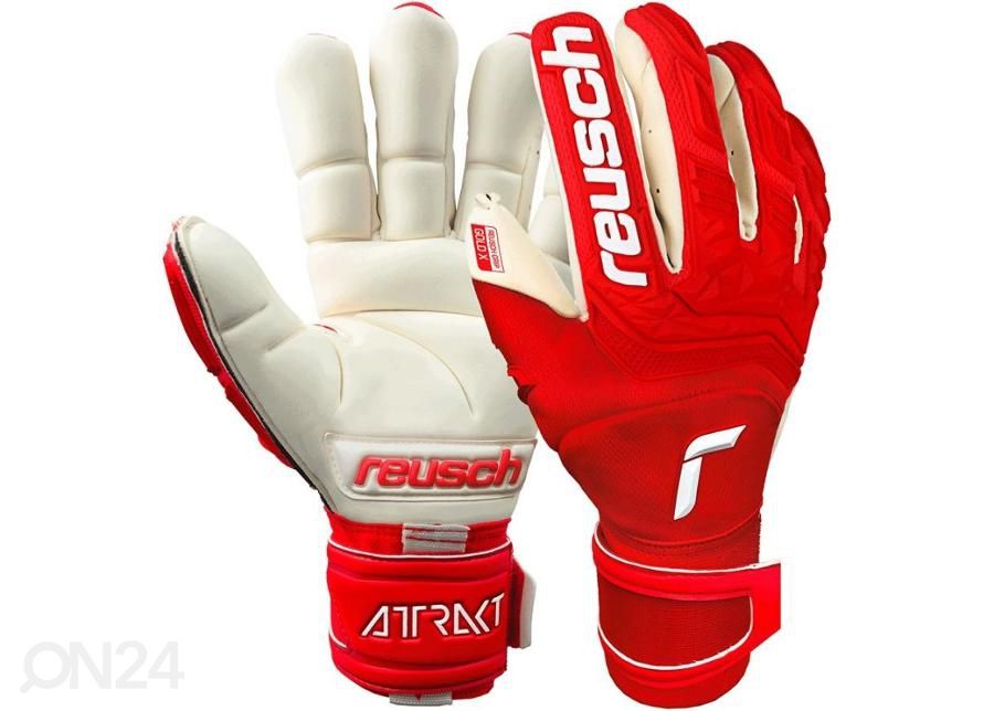 Miesten jalkapallo maalivahdin hanskat Reusch Attrakt Freegel Gold X Finger Support kuvasuurennos
