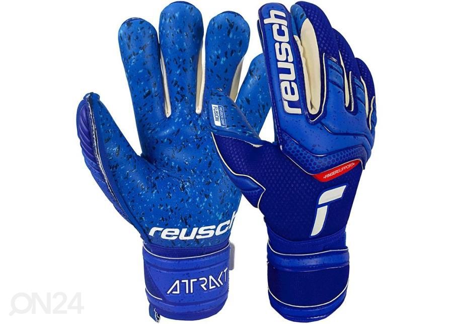 Miesten jalkapallo maalivahdin hanskat Reusch Attrakt Fusion Finger Support kuvasuurennos