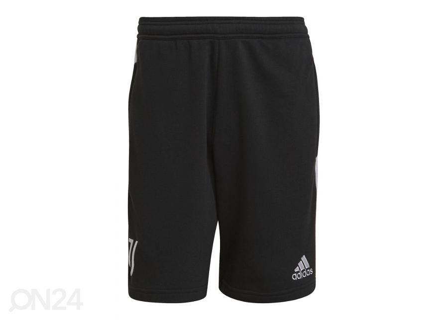 Miesten jalkapalloshortsit Adidas Juventus Turyn 3-stripes kuvasuurennos