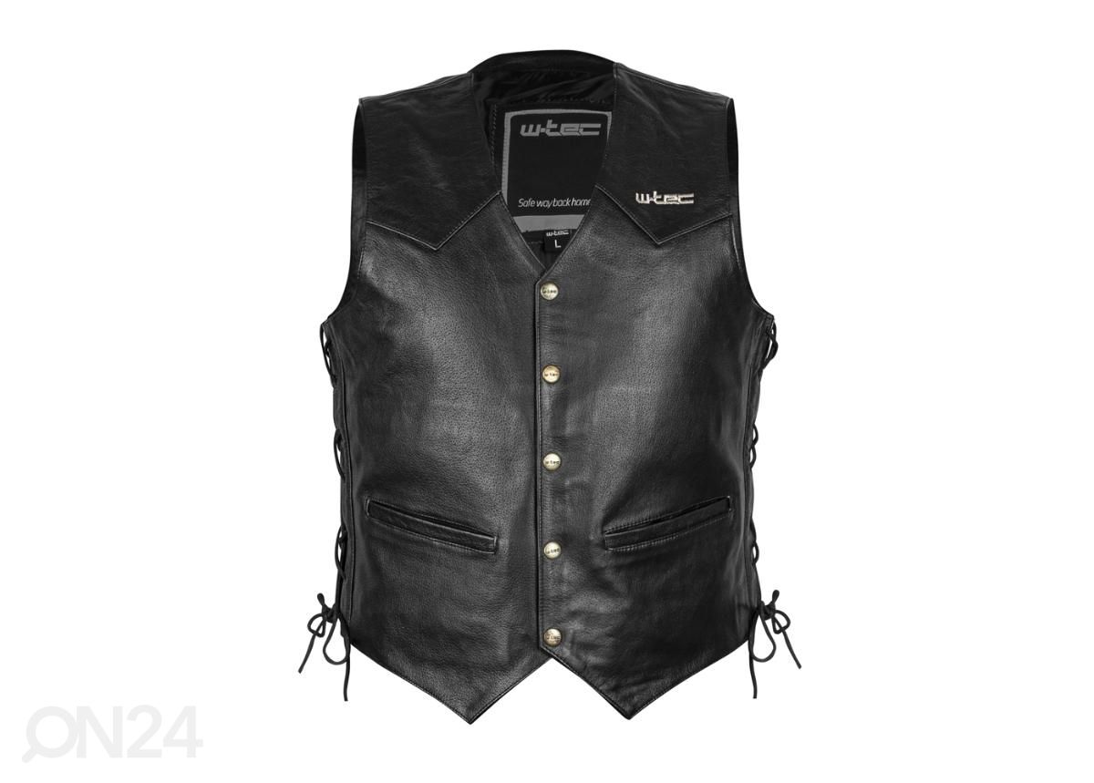 Miesten MP nahkaliivi W-TEC Rockridge musta koko 6XL kuvasuurennos