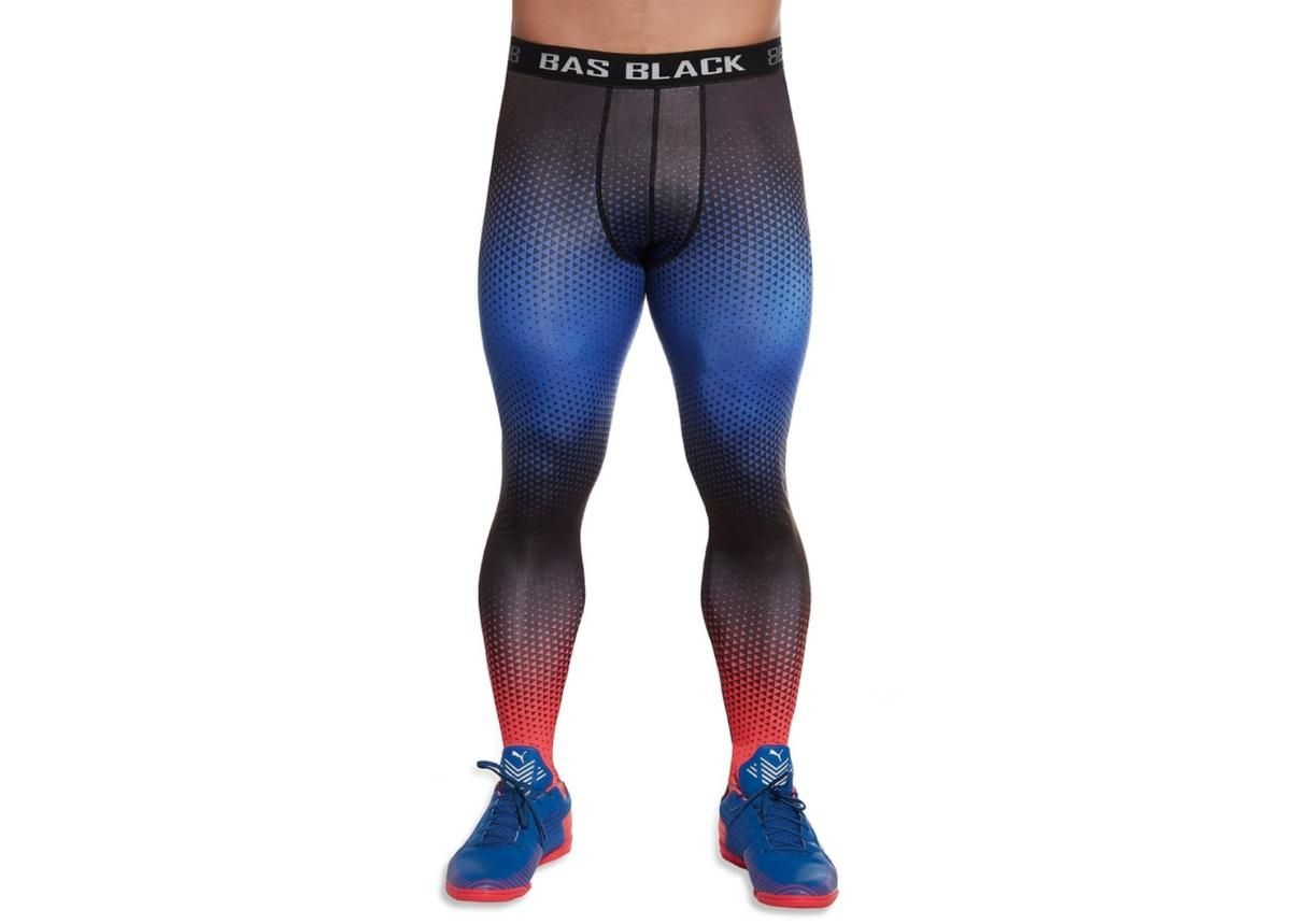 Miesten pitkät treenileggingsit BAS BLACK Quantum kuvasuurennos