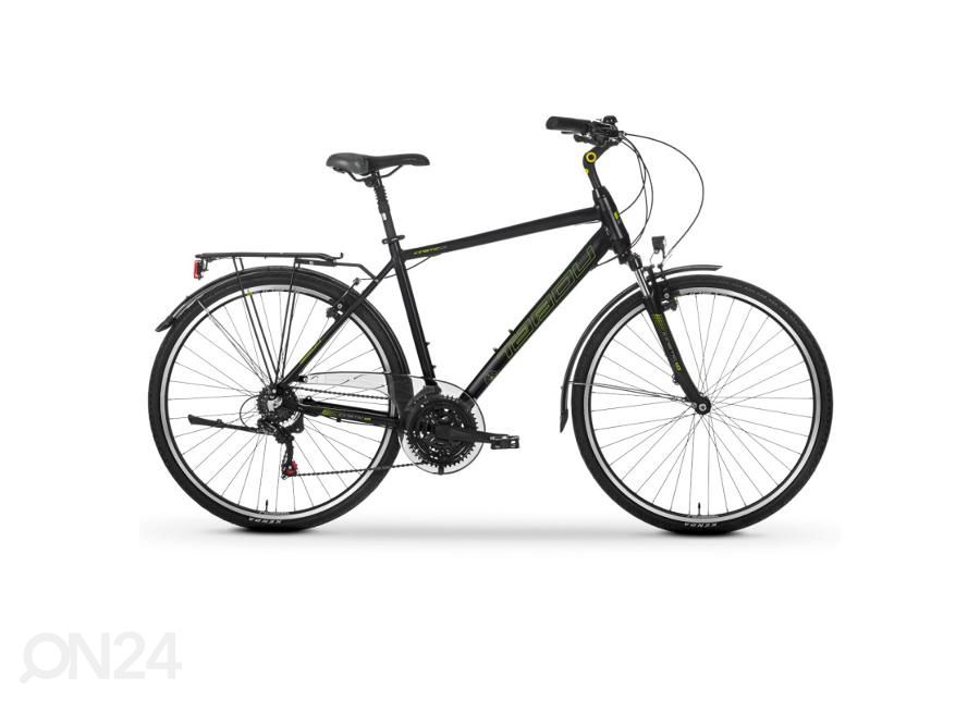 Miesten polkupyörä Tabou Kinetic 1.0 28" L, musta - viherä kuvasuurennos