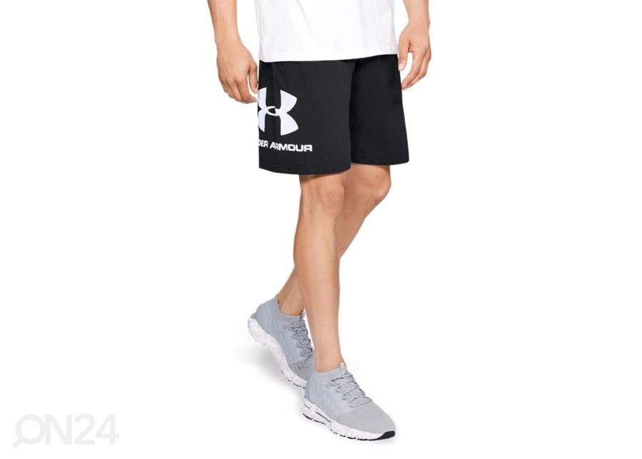 Miesten treenishortsit Under Armour Sportsyle Cotton Logo M 1329300 001 kuvasuurennos