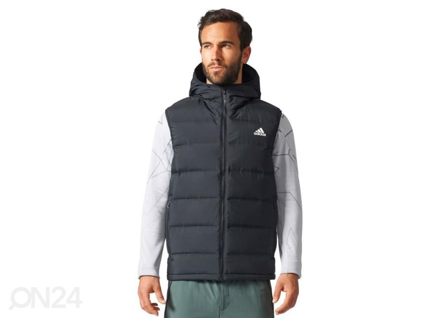 Miesten untuvaliivi Adidas Helionic Hooded Down Vest M BQ2006 kuvasuurennos