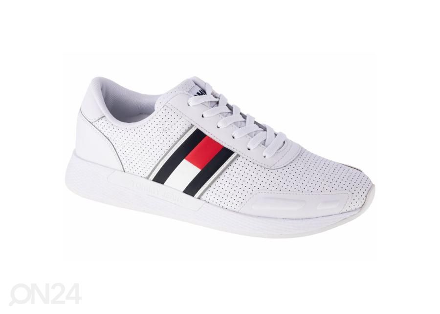 Miesten vapaa-ajan kengät Tommy Hilfiger Flexi Perf Leather Runner kuvasuurennos