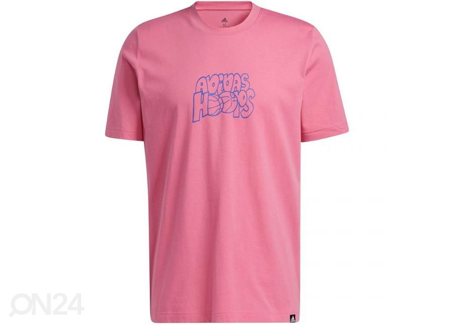 Miesten vapaa-ajan paita Adidas Lil Stripe Adidas Hoops Graphic Tee kuvasuurennos