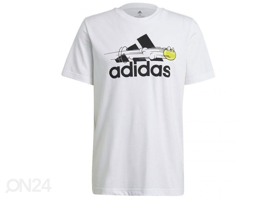Miesten vapaa-ajan paita Adidas Tennis Graphic Logo kuvasuurennos