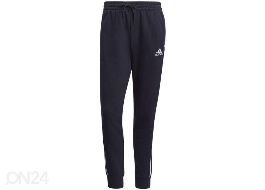 Miesten verryttelyhousut Adidas Essentials Tapered Cuff 3 Stripes kuvasuurennos