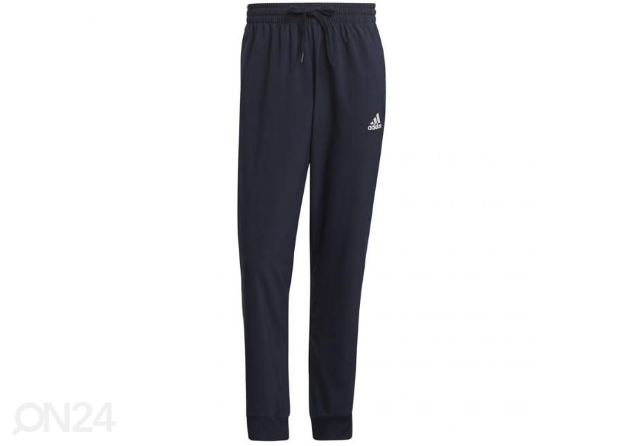 Miesten verryttelyhousut Adidas Essentials Tapered Cuff 3 Stripes Pants kuvasuurennos