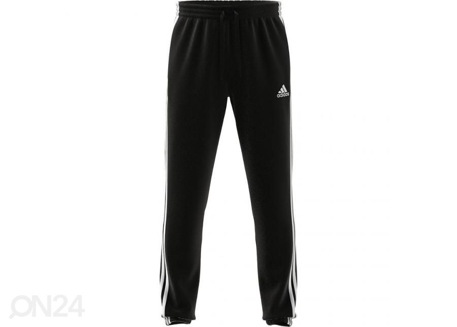 Miesten verryttelyhousut Adidas Essentials Tapered Elasticcuff 3 Stripes Pant kuvasuurennos