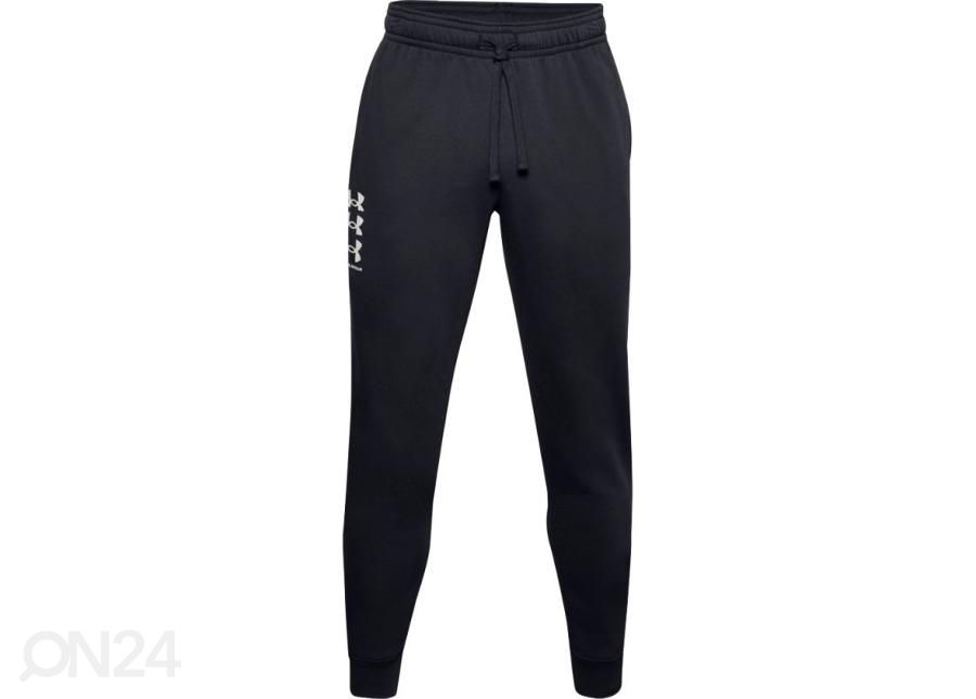 Miesten verryttelyhousut Under Armour Rival Fleece 3 Logo Joggers kuvasuurennos