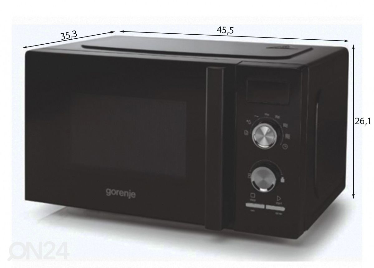 Mikroaaltouuni Gorenje kuvasuurennos mitat