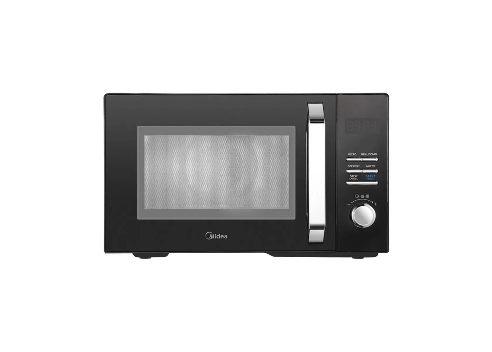 Mikroaaltouuni, jossa grilli‑ ja kiertoilma‑toiminnot, Midea MAC23XF, musta kuvasuurennos