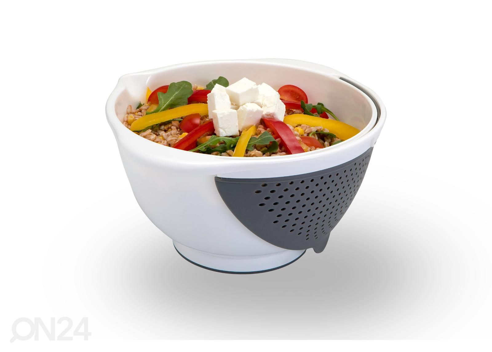 Monikäyttöinen kulho irrotettavalla siivilällä Drainbowl kuvasuurennos