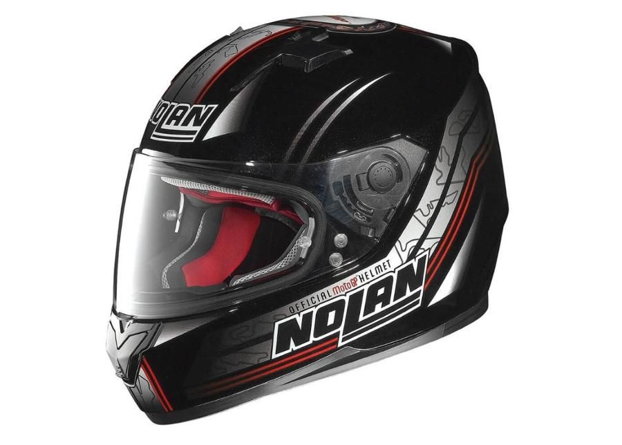 Moottoripyöräkypärä N64 Moto GP Metal Black Nolan kuvasuurennos
