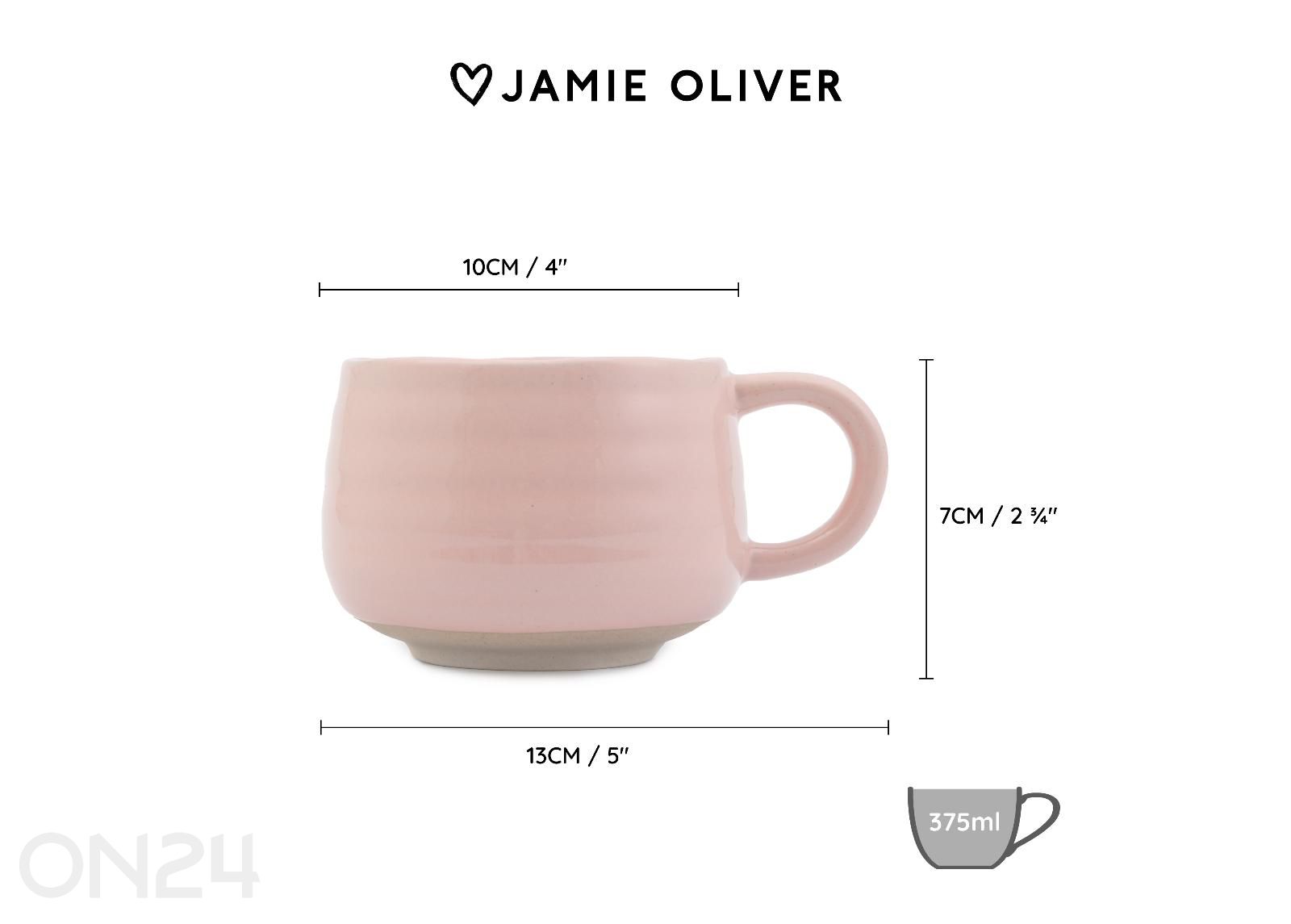 Muki Jamie Oliver Big love pink 375 ml kuvasuurennos mitat