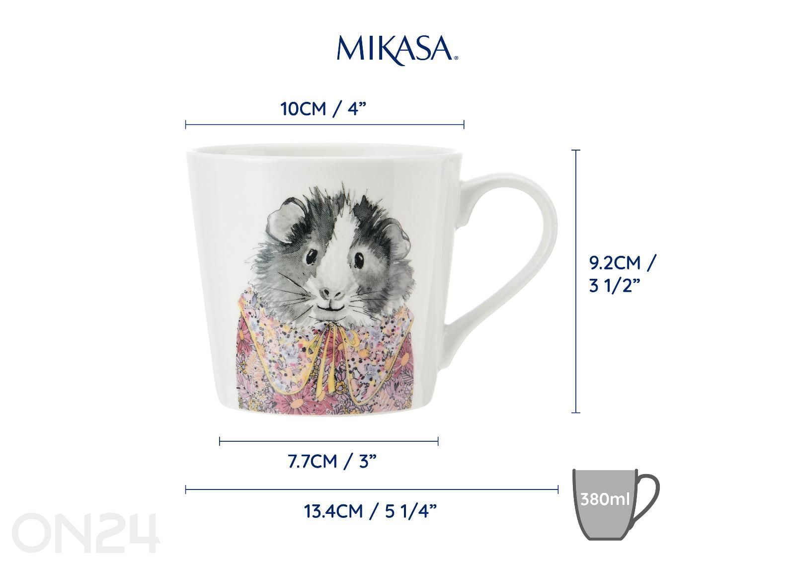 Muki Mikasa Tipperleyhill guinea pig 380 ml kuvasuurennos mitat