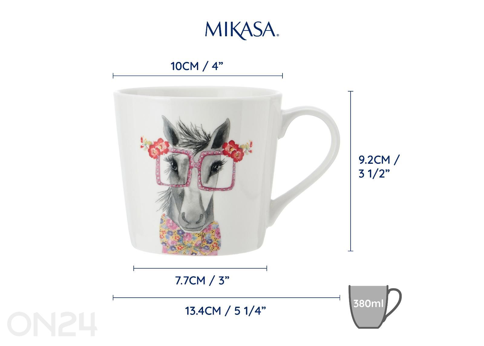 Muki Mikasa Tipperleyhill horse 380 ml kuvasuurennos mitat